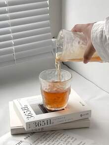 1pc Reusable Glacier Patterned Glass Cup, Suitable For Wine, Beer, Juice, Milk, Coffee, Milkshake, Cocktail; Cocktail Glass | Ripple Glass Cup | Creative Cup | Glass Cup | Glass Tumbler | Glass | Wine Glass | Disposable Cup | Glacier Patterned Glass - Multicolor - View 11