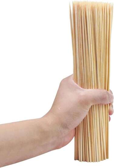 200PCS 12 Inch Bamboo Skewers For BBQ,Appetizer,Kabob,Fruit,Cocktail,Chocolate Fountain,Grilling,Kitchen, Crafting And Party More Size Choices 6"_8"_10"_12"_36"