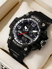 1 pieza Reloj deportivo electrónico multifunción con doble pantalla, adecuado para uso diario, gran opción de regalo - Unitalla - Ver 7