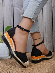 Giày sandal đế xuồng khoét lỗ kiểu dáng mới mùa thu sớm 2026 của châu Âu và Mỹ dành cho nữ, giày đế xuồng kiểu ngư dân. - màu đen - Xem 2
