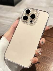 Ốp lưng chống sốc trong suốt sang trọng tương thích với iPhone 17Pro Max 17Pro 17 17Air 16Pro Max 16Pro 15Pro Max 15Pro 15 14Pro Max 14Pro 14Plus 13Pro Max 14 13 12 11 Ốp lưng TPU mềm bảo vệ camera trong suốt - Trong sáng - Xem 3