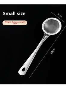 1pc Stainless Steel Large Slotted Spoon - Heavy Duty & Heat Resistant Up To 662°F (300°C), Ergonomic Handle + Fine Mesh Strainer, Stylish Appearance - Suitable For Frying/Hot Pot/Cooking/Baking/Home/Restaurant Kitchen Utensil/Mother's Day/Women's Day/Eid Al-Fitr Gift - Multicolor - View 8