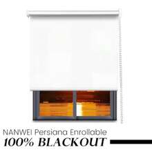 CYPNNANWEI Persianas Enrollables 100% Blackout Free Stop Cortinas Desplegables Cortinas Tejidas con Aislamiento Adecuadas para el hogar y la Oficina Blanco 140An x 180Al cmFashion - 219617112 - Ver 4