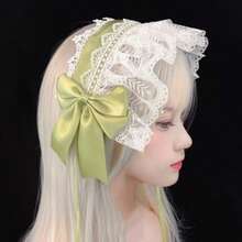 1件洛丽塔发箍，可爱百搭的蕾丝女仆蝴蝶结头饰，适合日常佩戴