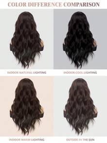 XOUJE Tóc giả dài 26 inch màu nâu sẫm bóng mượt pha xanh lá cây, kiểu gợn sóng, rẽ ngôi giữa, phù hợp cho nữ. Mềm mại, bồng bềnh, nhẹ, thoáng khí. Thời trang cho các lễ hội, hẹn hò, kỳ nghỉ, chụp ảnh, cosplay, tiệc tùng sang trọng, lễ hội âm nhạc, tụ họp thường ngày, phong cách Lolita. - Điểm nhấn màu xanh lá cây - Xem 10