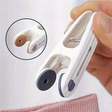 12pcs Non-Marking Windproof Clothes Drying Clips - Seamless Soft Plastic Clothespins For Household Use - Multicolor - View 11