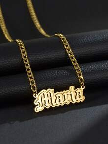 [Customized Jewelry] Personalized Customized Necklace, Different Styles Of Zirconia Necklaces, Different Styles To Choose From, Stainless Steel Jewelry Necklace, Golden Necklace, Including Gift Box, As A Valentine's Day Gift - Necklace - View 6