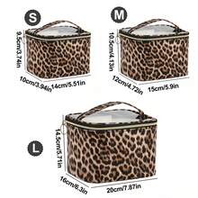 1/3 túi đựng mỹ phẩm du lịch thời trang, hàng mới về, họa tiết da báo, chất liệu PVC, dung tích lớn, không lót, nhiều màu, vật dụng cần thiết khi đi du lịch, túi đựng mỹ phẩm và đồ điện tử bằng vải bền, unisex, túi đựng phụ kiện trang điểm thể dục, quà tặng hoàn hảo, túi đựng đồ dùng vệ sinh cá nhân khi đi du lịch, thiết kế miệng túi trong suốt, chắc chắn và bền, túi quà tặng mua sắm. - Nhiều màu - Xem 9