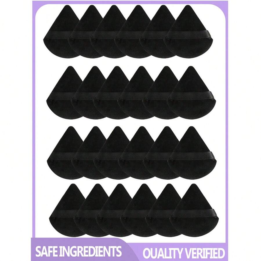 50/30/20/10pcs Velvet Triangle Makeup Sponge Puff, Reusable Air Cushion Makeup Sponge Set, Suitable For All Skin Types, Essential Makeup Tools For Summer Beach And Travel,Giveaways,Travel,Cheap Stuff,Travel Essential
