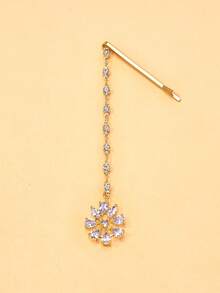 1件新款传统头饰，欧美新娘婚礼花朵额链发饰，准新娘，女士发饰 - 幾何 - 查看 6