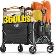 CYPNCarrito Plegable Más Duradero con Ruedas Todoterreno de 360° Carrito de Compras para Mandado Transportador Carro de Carga Tipo Wagon Vagón para Niños Camping Mudanza Viajes MascotasFashion - 221197955 - Ver 2