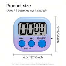 3pcs Soft Gradient Digital Kitchen Timer - Cute Desk Countdown Timer With Minute/Second Buttons | Multifunctional Timer For Cooking, Baking, Learning And Focused Conversations, 100 Scenes - Multicolor - View 6