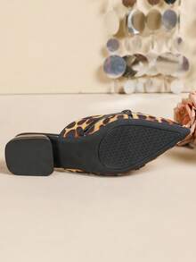 Women's New Pointed Toe Mule Shoes With Rhinestone Decor, Fashionable Slip-On For Office Wear - Multicolor - View 10