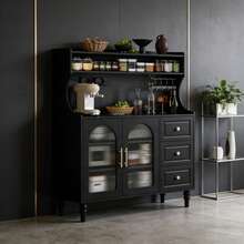 Bufféer och skänkar - Svart + MDF-1 - Visa 1