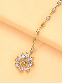 1件新款传统头饰，欧美新娘婚礼花朵额链发饰，准新娘，女士发饰 - 幾何 - 查看 5