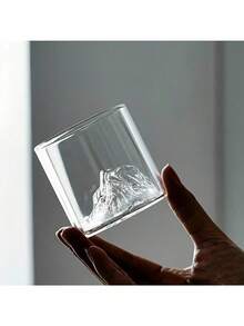 1pc Elegant Borosilicate Glass Cup | Luxurious Crystal-Clear Appearance | Durable Drinkware | Perfect Gift For Valentine's Day, Spring Festival, Back To School Party | Essential For Home Bar And Gatherings | Kitchen Essential | Kitchen Tool | Home Decor | Kitchenware | Kitchen Accessory | Valentine's Day - Multicolor - View 6