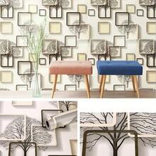 1 Roll Square Tree Self-Adhesive Wallpaper, Purple, Blue Modern 3D Wallpaper, I.E. Peel And Stick Wallpaper, Suitable For Living Room Bedroom TV Background Home Decoration Square Pattern Wallpaper Roll - Multicolor - View 23