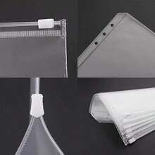 A6 Plastic Wallet Envelope With Elastic Strap - Sturdy, Reusable Cash Storage For Gifts, Small Businesses, Workplaces And Educational Institutions, Office Supplies, Minimalist Style,  Closure, School Supplies - 6件 - 查看 2