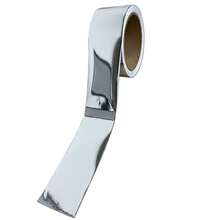 Kit de herramientas gratis Cinta adhesiva de vinilo plateada para espejos, para eliminar el cromo y oscurecer la ventana, moldura de puerta 2 pulgadas x 30 pies - plateadoEspejoPlata - Ver 3