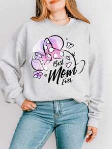 Best Mom Ever T-Shirt, Mother's Day Shirt, Mama Retro Tee, Mama T-Shirt, Coquette Bow Tee, Family Matching Sweatshirt, Disneyworld Shirt1 (2) - Xám - Xem 1