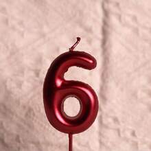 6cm High Red Numeral Birthday Candle, Suitable For Holiday Celebrations, Cake Baking Decor, Adult Ceremonies, Birthday Anniversaries And Other Festival Events - Red - View 8