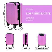 Maleta De Mano 20in Carry On 10kg Candado Ruedas 360° - Rosa brillante - Ver 2
