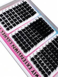 300D+200D+160D/60D+100D+60D Densely Pointed Single Lash Extension, 180pcs/260pcs 10-18mm Super Lightweight Fluffy Lash Extension, DIY D-Curl Voluminous Lash Extension, Unique Spiky Cluster Lash Extension, Anime-Style Fairy Cluster Lash Extension, DIY At-Home - DD - View 8