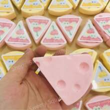 1pc Dual-Color Cheese Squeeze Toy, Slow Rebound Anti-Stress Toy, Creative Squeezing Prop For Teens, Super Soft Squeeze, Holiday Gift, Birthday Present (Packaging Scheme Varies By Batch)