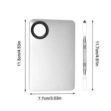 1/2/4pcs Set Circular Palette Makeup Spatula Kit, Stainless Steel Foundation Concealer Palette, Foundation Spatula, Non-Messy, Easy To Clean, Beauty Tools, Makeup Accessories, Cosmetic Tools, Vanity Accessories