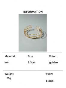 imoli 1件时尚创意夸张金属花卉螺旋臂环手镯，适合作为送给去海滩度假的女性的珠宝礼物