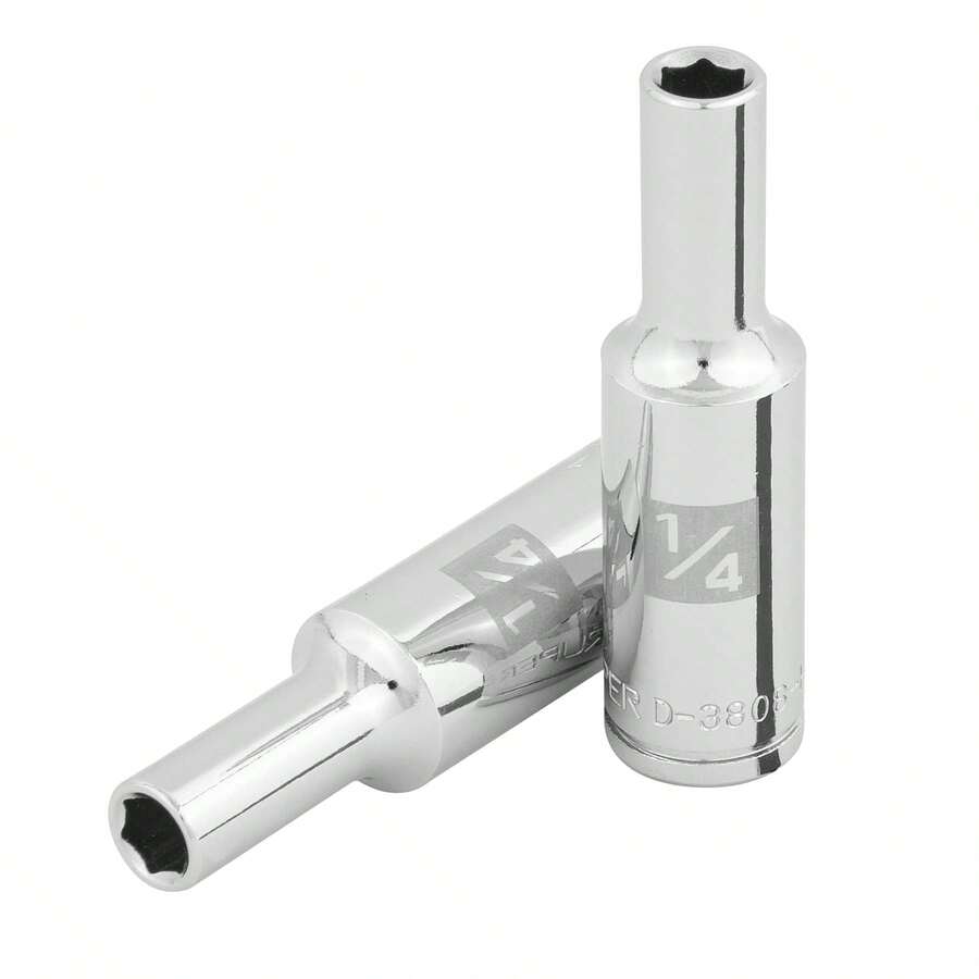 KIT 2 PZ-Dado largo de 1/4', 6 puntas, cuadro 3/8', Truper - Gris Claro - Ver 1