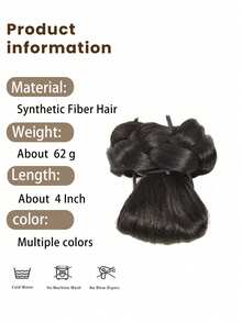 A Relaxed Updo Wig With Clips, A Stylish Upgraded Synthetic Clip Bun, Made Of Elegant High-Temperature Fiber, Designed Specifically For Women. Easy To Use And Tool-Free, It Perfectly Creates A Casual Look, Making It An Ideal Choice For Women's Casual Hair Accessories. Elegant Hair Clips, Fashionable Hairpins. Women Claw Clip Elegant Hair Claw - Multicolor - View 4