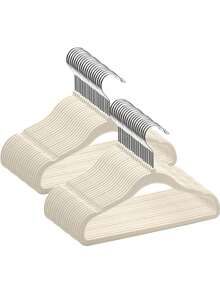 20pcs/10pcs Set 11.81 Inch Children's Hangers, Non-Slip Multi-Functional Baby Flocked Plastic Seamless Hangers, Suitable For Valentine's Day - Flocking Children's Hanger - View 3