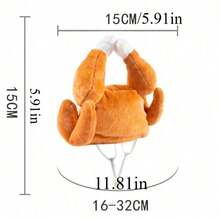 趣味猫形帽子，宠物服装头饰，万圣节、圣诞派对可爱之选，通用猫咪摄影道具帽，宠物服饰 - 彩色 - 查看 6