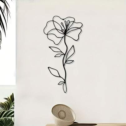 HELLOYOUNG 1 pieza Decoración de pared de metal con margarita vintage - Escultura colgante de pared de hierro con pétalos y hojas delicados, diseñada en un estilo natural clásico. Esta elegante obra de arte de pared para interiores es adecuada para la cocina, el baño y la sala de estar.