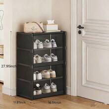 Estantería multiusos transparente para zapatos, gabinete de almacenamiento a prueba de polvo y duradero, organizador de zapatos personalizado, adecuado para dormitorio, manualidades, Día de San Valentín - Multicolor - Ver 11