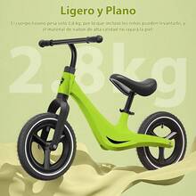 JCH-Bicicleta de Balance para Niños Coche de Equilibrio Infantil con Pedales y Ruedas Neumáticas Amortiguadoras 12 Pulgadas Asiento Ajustable y Manillar Completo Edades de 2 a 5 Años - como en la foto - Ver 5