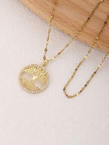 融合欧美宗教元素的凯尔特生命之树吊坠项链，兼具奢华与独特设计。 - 生命樹 - 查看 4