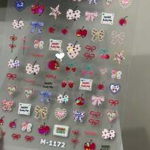 苹果爱心DIY贴纸+2片手机镜头保护膜，兼容苹果17Pro Max、17Pro，贴纸包含苹果、蝴蝶结、爱心图案，保护玻璃膜，手机摄像头镜头保护膜，屏幕保护膜。 - 鏡頭膜2pcs+蘋果愛心貼紙 - 查看 3