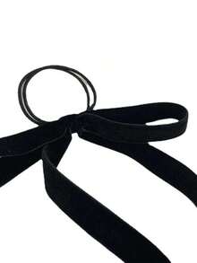 1/2个白色天鹅绒发圈，女士弹性发绳，马尾辫发圈，发带