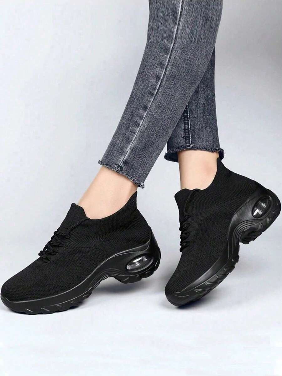 Women's Sports Shoes, Lightweight, Soft Soled, Breathable, Outdoor Versatile Women's Shoes - All Black - View 1
