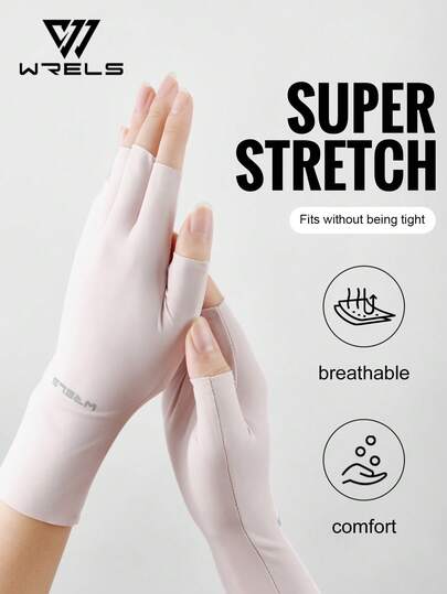 1 par de guantes de punto resistentes al frío del invierno, guantes táctiles para pantalla, guantes cálidos de lana suave y amigables con la piel, talla grande terciopelo engrosado, adecuados para ciclismo, esquí, pesca, montañismo y deportes al aire libre, guantes sin dedos, transpirables y cómodos.