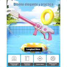 Pistolas de Agua para Fuegos Artificiales Pistola y Rociador para Juegos al Aire Libre Ideal para Jardín Playa y Verano Juguete romántico en Estilo de Fuegos Artificiales - Verde - Ver 3