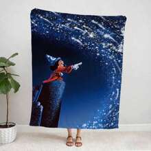 1pc M Agician M Ickey Blanket, D Isney Cartoon Character Print Blanket,Cute Cartoon Blanket,Cartoon Blanket Fluffy,Camping Blanket,Christmas Present Modern Fashion Gift Suitable For Home Bedroom Bed Sofa Office Lunch Break Cover Picnic Blanket - 彩色 - 查看 1
