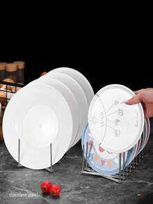 Adjustable Multifunctional Stainless Steel Bowl & Dish Rack, Draining Rack, Pot Lid Rack For Kitchen - Multicolor - View 10