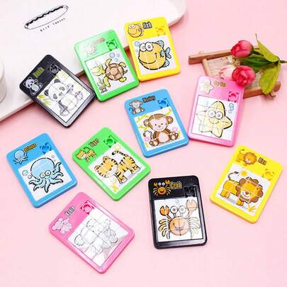Bộ 3/5/10 mảnh ghép hình nhiều màu sắc/hình dạng, hình động vật nhiều màu sắc trong suốt, đồ chơi Huarong Road, 2 kiểu giao hàng ngẫu nhiên (Một số bộ phận giao ngẫu nhiên), đồ dùng học tập, trò chơi xếp hình, đồ chơi giáo dục, đồ chơi giáo dục, trò chơi xếp hình đính đá.