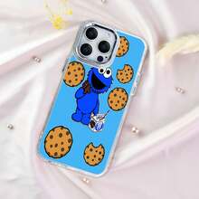 Funda para teléfono Cookie Monster y Cookie Delight compatible con fundas para teléfonos ,  17,  16 Pro Max,  15 Pro Max,  13 y  12. Divertida, divertida y perfecta para todas las edades, esta funda duradera a prueba de golpes es un gran regalo para familiares, amigos y seres queridos durante las vacaciones y ocasiones especiales. - transparente - Ver 4