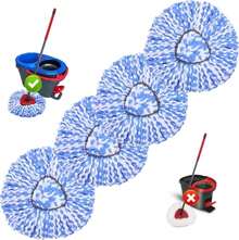 Spin Mop Replacement Heads Compatible With O Cedar RinseClean 2 Tank System,4 Pack Mop Refills Microfiber Mop Replace Heads,Deep Cleaning For All Flooring,Machine Washable And Easy To Install - ColorA - 查看 1