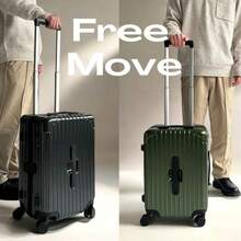 174-Piece Premium Luggage Set - PC+ABS Hard Shell, Cupholder, TSA Lock, Double Wheels (Large/Medium) - Onyx Black - View 5