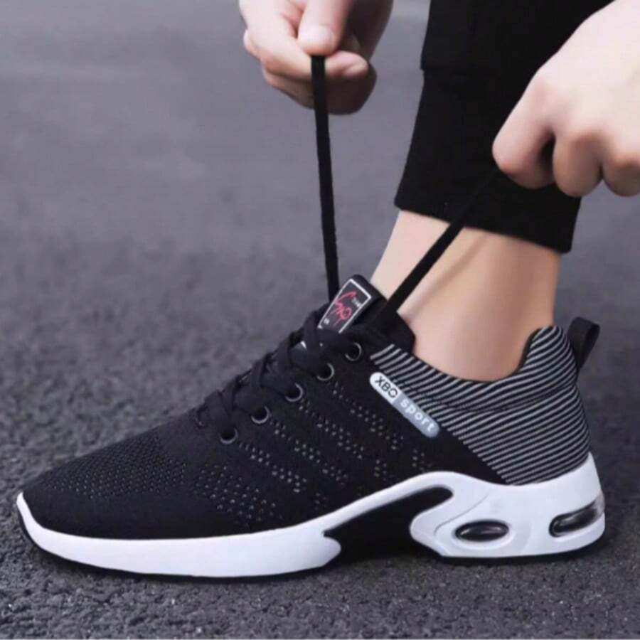 Women's New Stylish Knit Breathable Casual Shoes, Air Cushion Shock-Absorbing Comfortable Sports Running Shoes